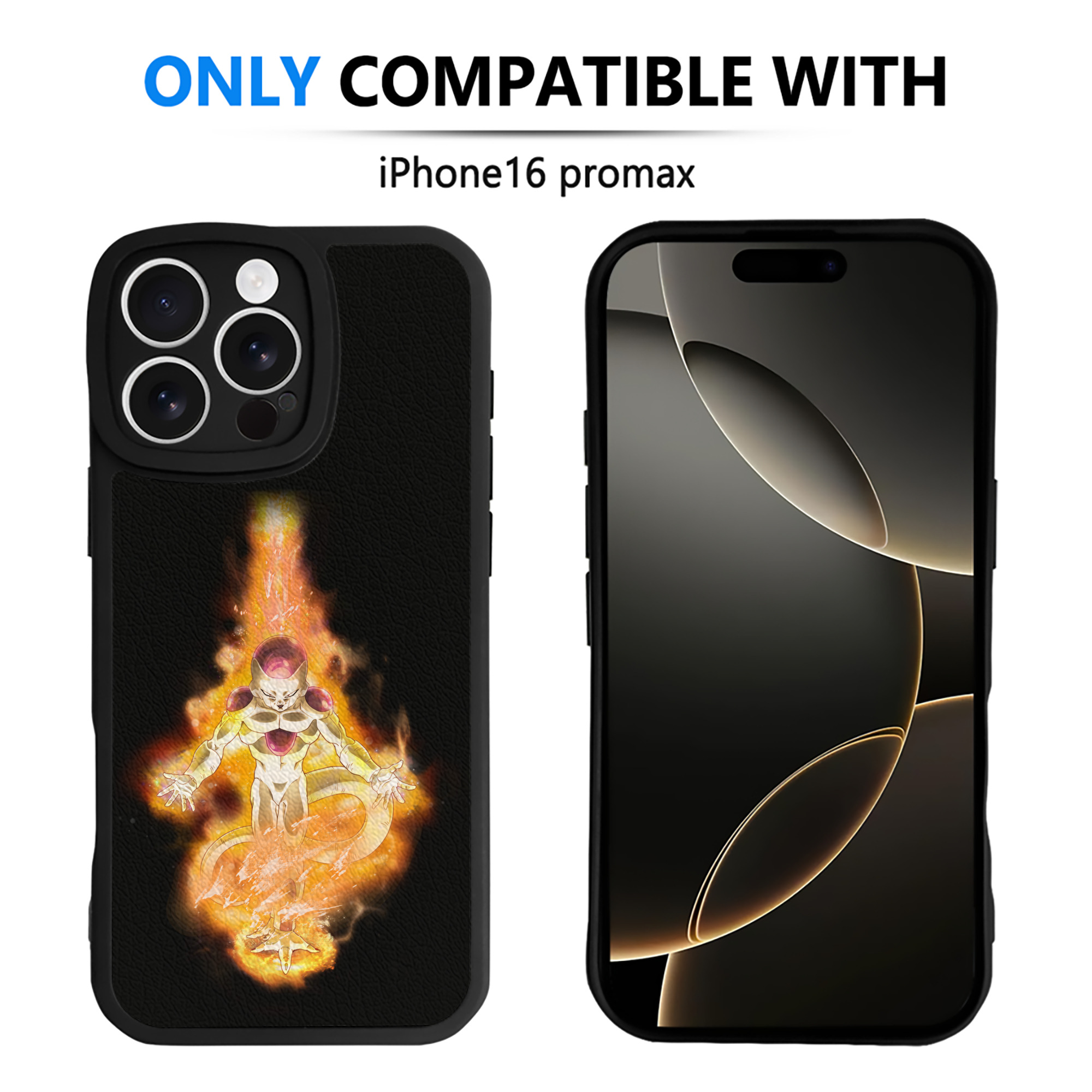 （画像用） ドラゴンボール フリーザ DRAGON BALL Frieza 【iPhone 16シリーズ対応】シリコンスマホケース（レザー調） 材質：シリコン